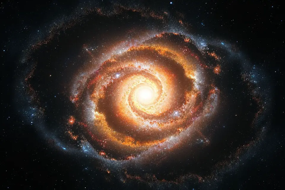 vibrant spiral galaxy photo