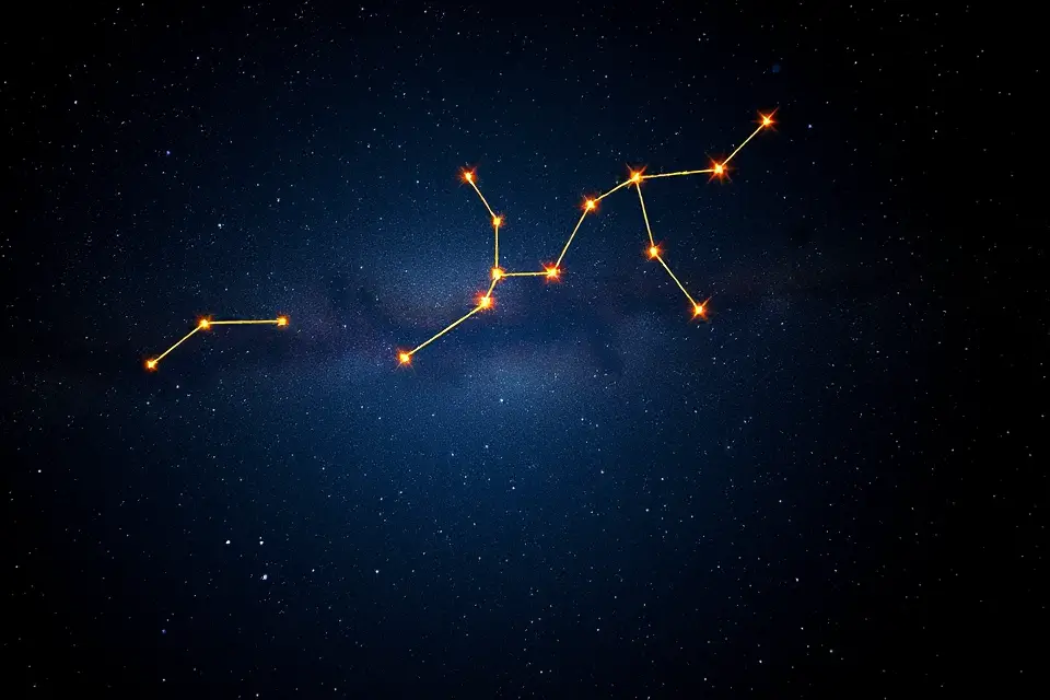 zodiac constellations stock photo